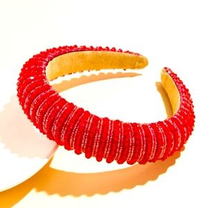 Red Beaded Headband